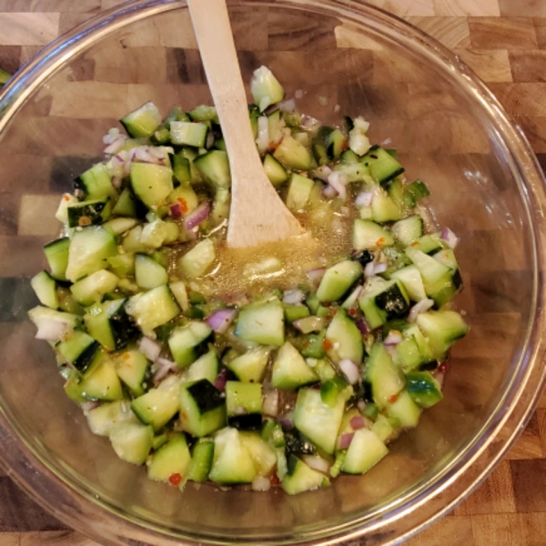 Italian Onion Cucumber Salad