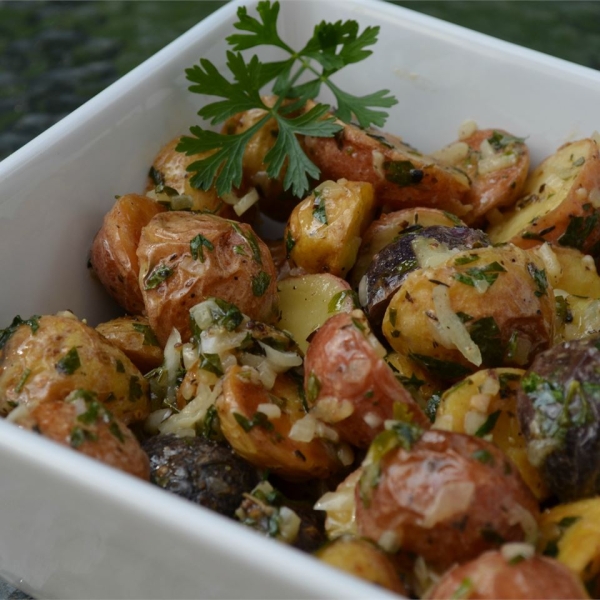 Roasted New Potato Salad With Olives