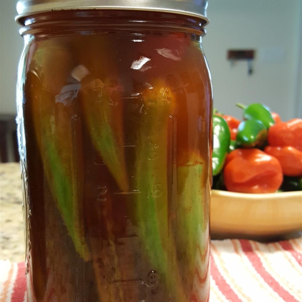 Spicy Pickled Okra