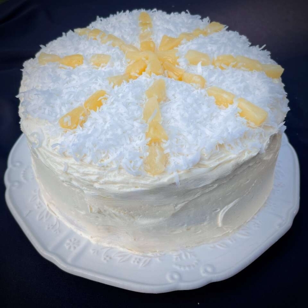 Coconut Cake with Crushed Pineapple