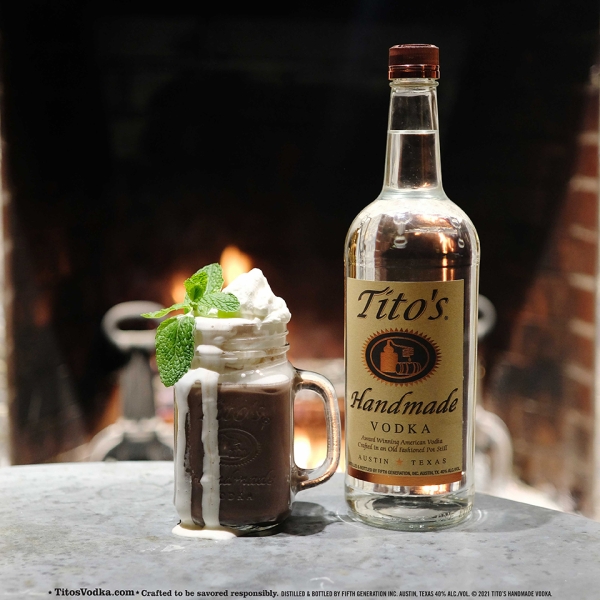 Tito's Peppermint Hot Chocolate