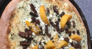 Fried Peach and Pancetta Pizza