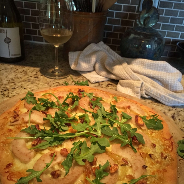 Blue Cheese, Walnut, and Pear Pizza