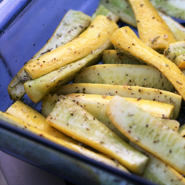 Garlic Roasted Summer Squash