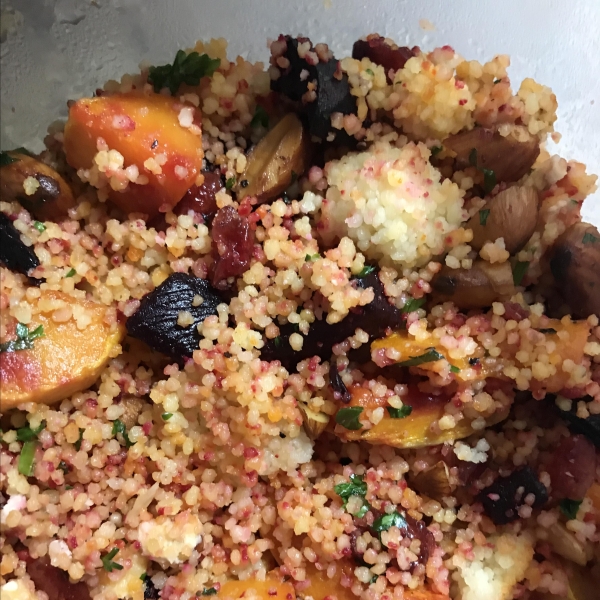 Couscous with Roasted Butternut Squash and Beets