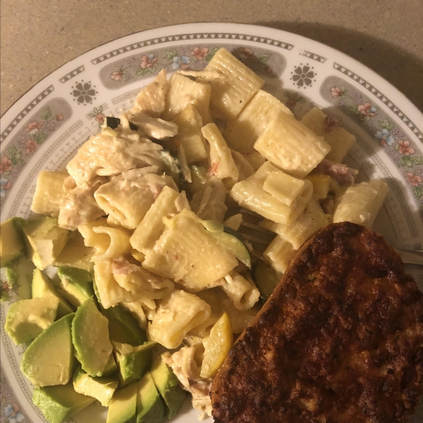 Summer Squash Chicken Alfredo