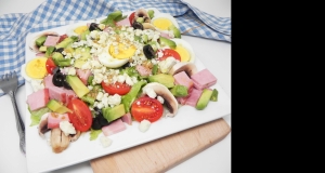 Cobb Salad with Ham and Homemade Dressing
