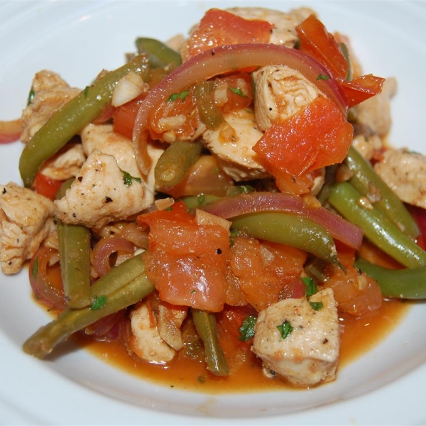 Saltado de Vainitas (Peruvian Green Beans with Chicken)