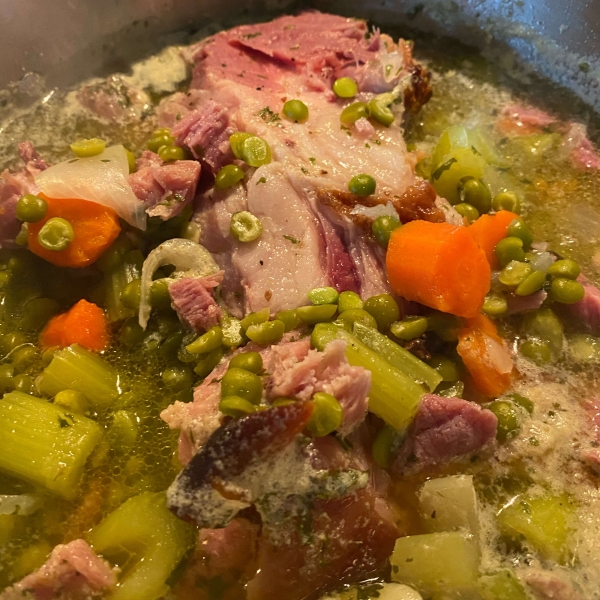 Ham Bone and Green Split Pea Soup