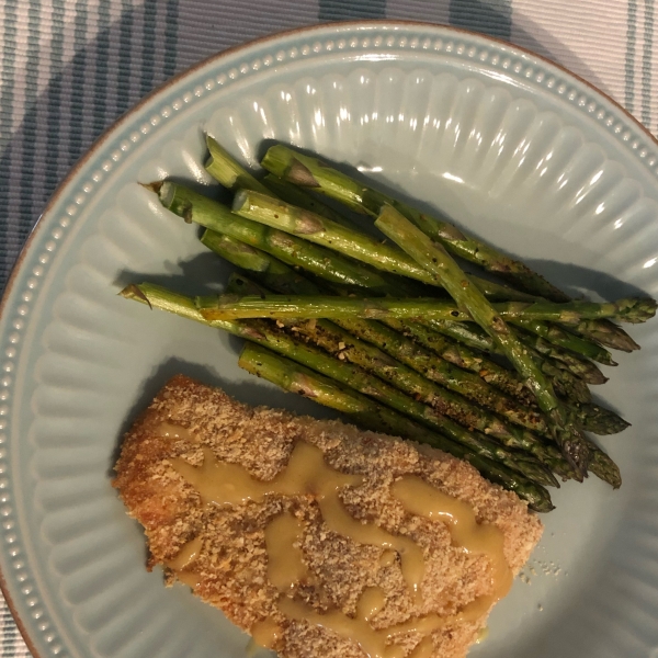 Crusted Salmon with Honey-Mustard Sauce