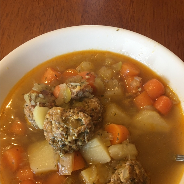 Homemade Albondigas Soup