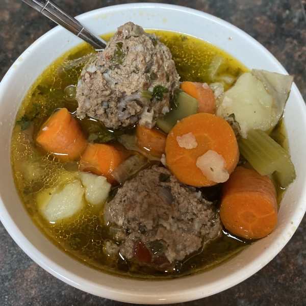 Homemade Albondigas Soup