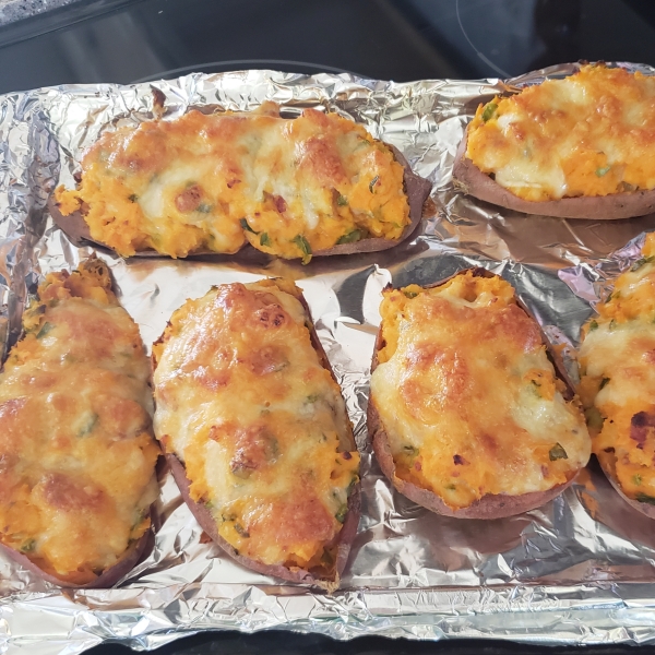 Loaded Twice-Baked Sweet Potatoes