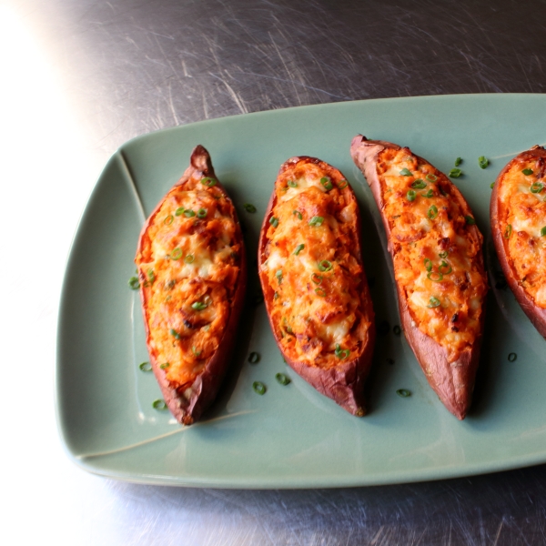 Loaded Twice-Baked Sweet Potatoes