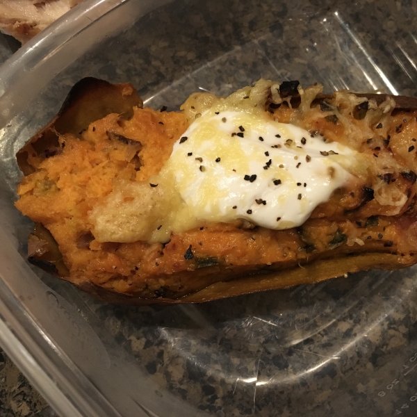 Loaded Twice-Baked Sweet Potatoes