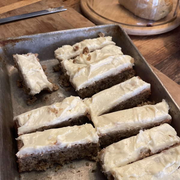 Banana Bread Bars with Brown Butter Frosting