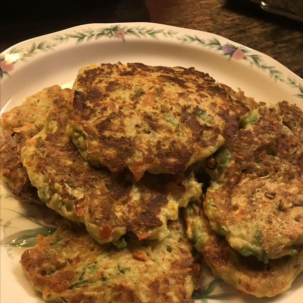 Indian-Influenced Zucchini Onion Pepper Latkes