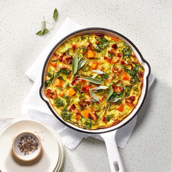Sweet Potato, Bacon, and Veggie Skillet