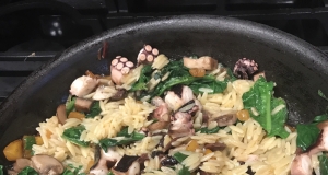 Orzo and Octopus Skillet