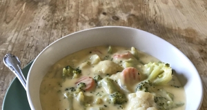 Cheesy Broccoli and Vegetable Soup