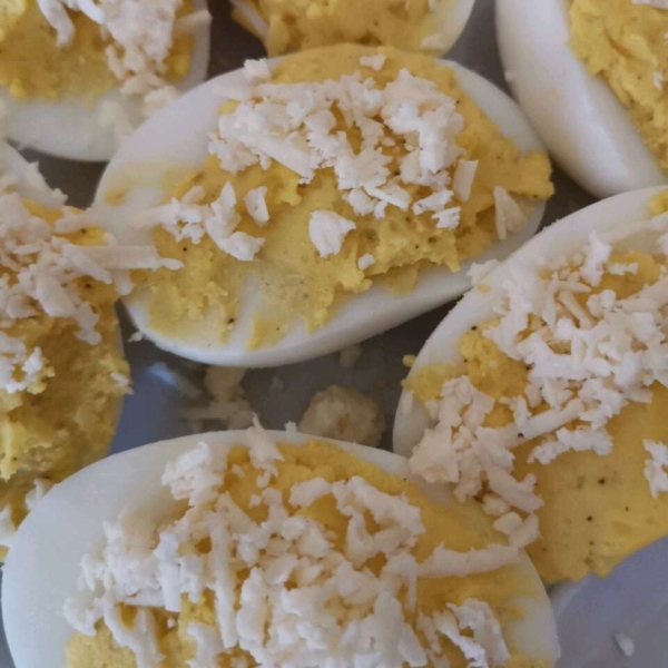 Potato Salad Deviled Eggs