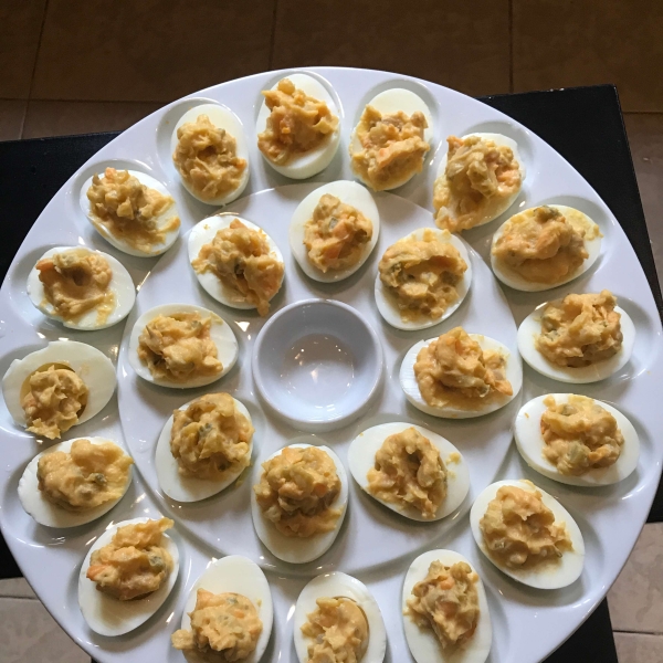 Potato Salad Deviled Eggs