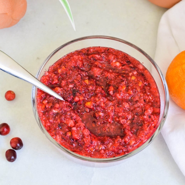 Cranberry Orange Relish with Orange Flavored Liqueur