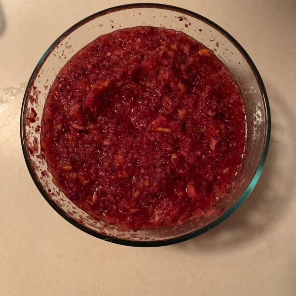 Cranberry Orange Relish with Orange Flavored Liqueur