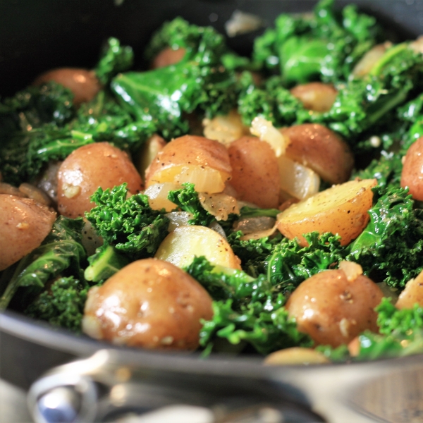 Sauteed Potatoes with Kale