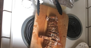 Air Fryer Mustard-Crusted Pork Tenderloin with Potatoes and Green Beans