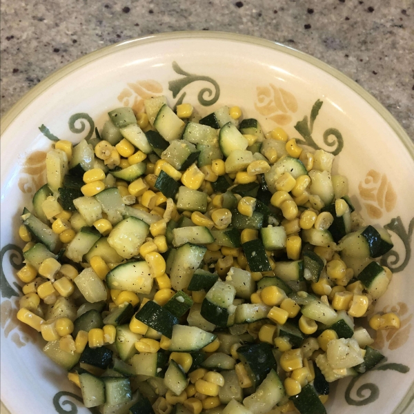 Fresh Corn and Zucchini Saute