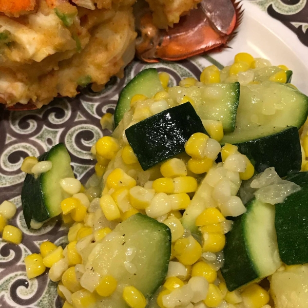 Fresh Corn and Zucchini Saute