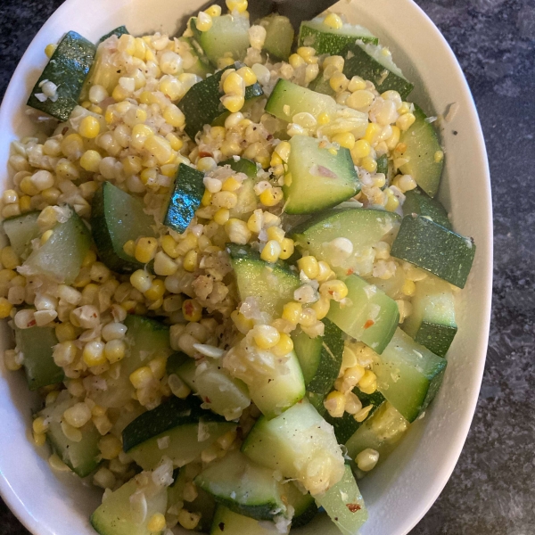 Fresh Corn and Zucchini Saute