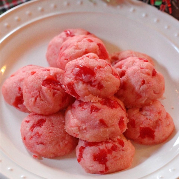 Cherry Shortbread Cookies