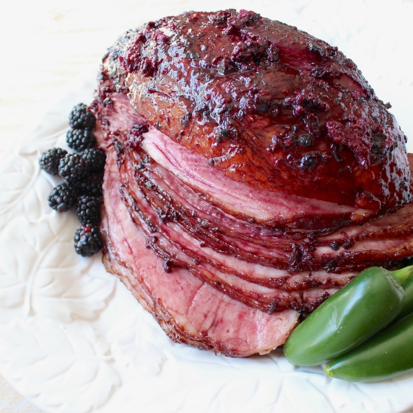 Blackberry Jalapeno Glazed Ham