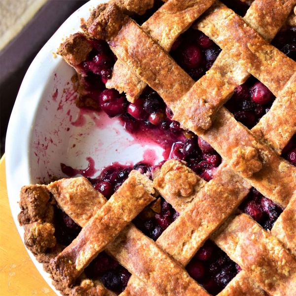 Cherry-Berry Pie with Whole Wheat Pie Crust