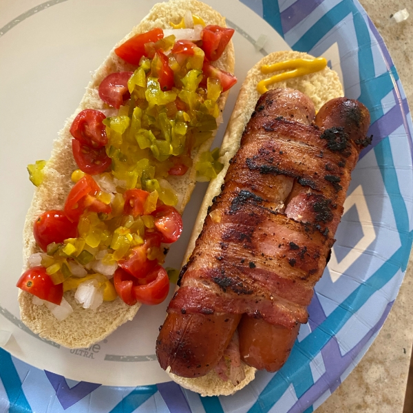 Bacon-Wrapped Double Dogs