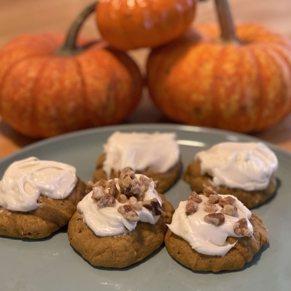 Pumpkin Cookies with Cream Cheese Frosting (The World's Best!)