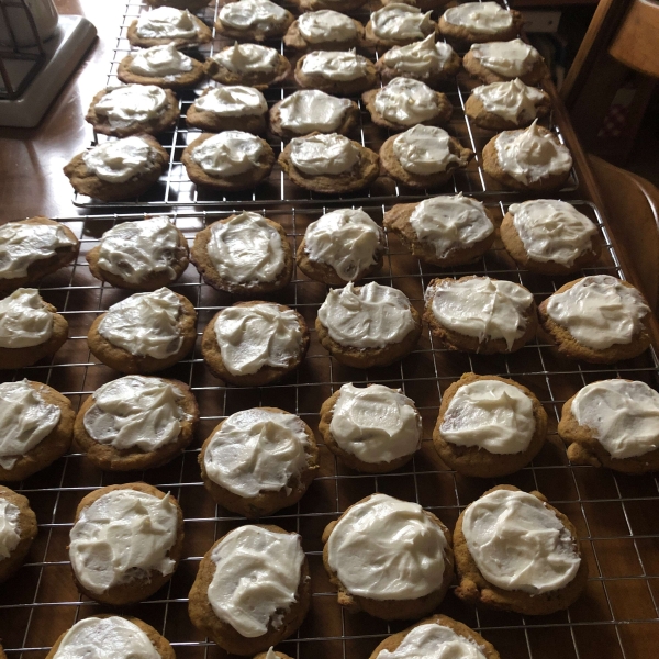 Pumpkin Cookies with Cream Cheese Frosting (The World's Best!)