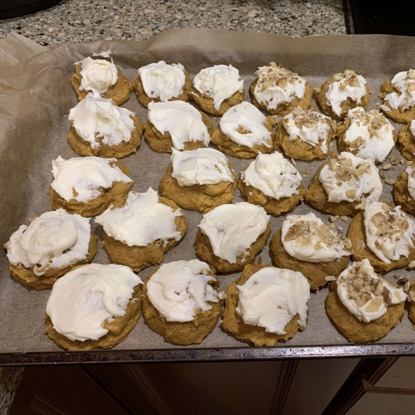 Pumpkin Cookies with Cream Cheese Frosting (The World's Best!)