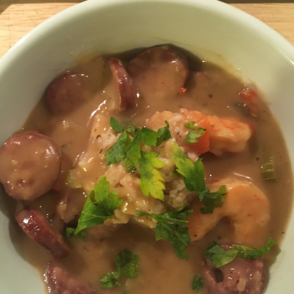 Easy Sausage and Shrimp Gumbo