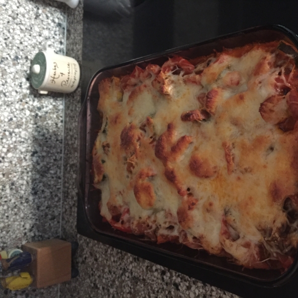 Italian Summer Squash Polenta Bake