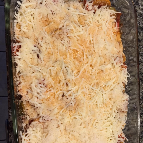 Italian Summer Squash Polenta Bake