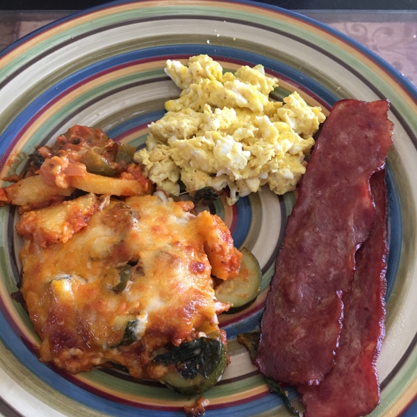 Italian Summer Squash Polenta Bake