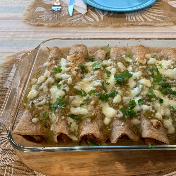 Potato and Bean Enchiladas