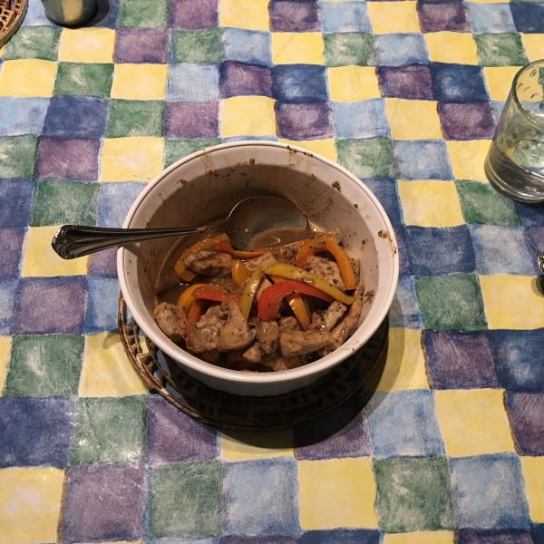 Portuguese Pork with Red Peppers