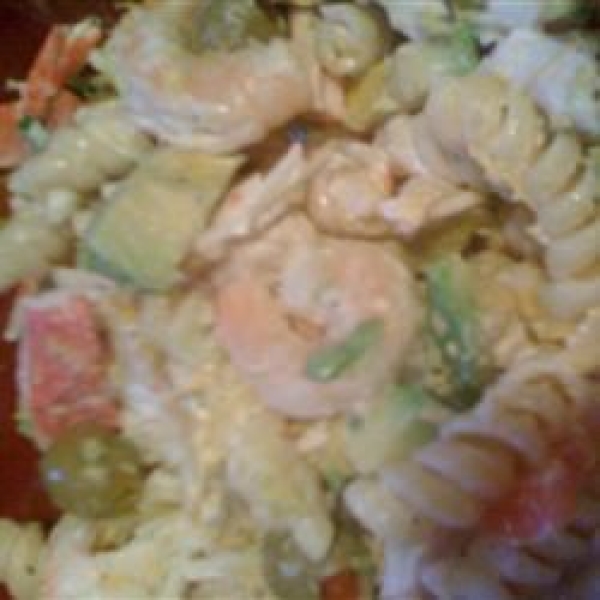 Shrimp Avocado Pasta Salad