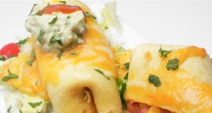 Hot Mexican Bean Crepes