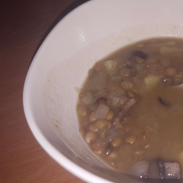 Mushroom, Lentil, and Potato Soup