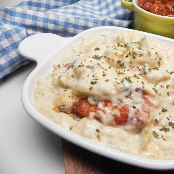 Instant Pot® Cheddar, Broccoli, and Cauliflower Bake